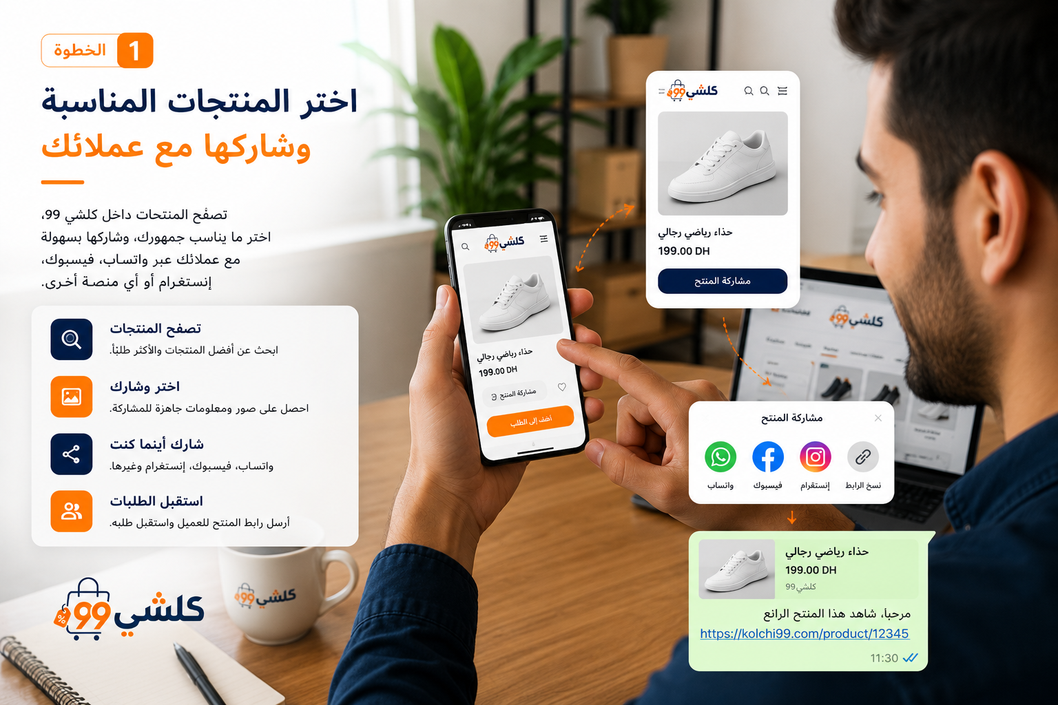 مشاركة المنتجات